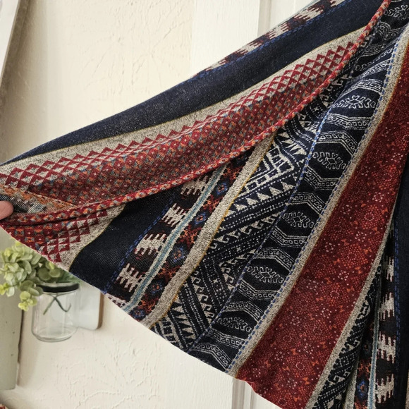 Uncle Frank Anthropologie Geometric Print Shift Dress Size Small, Tulip Sleeves - Picture 2 of 7